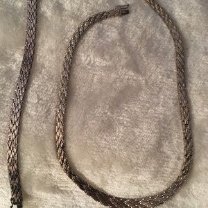 Sterling silver necklace and bracelet